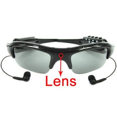 Easy 2 Button Control 2GB Sun Glasses Spy Camera with MP3 Player Function